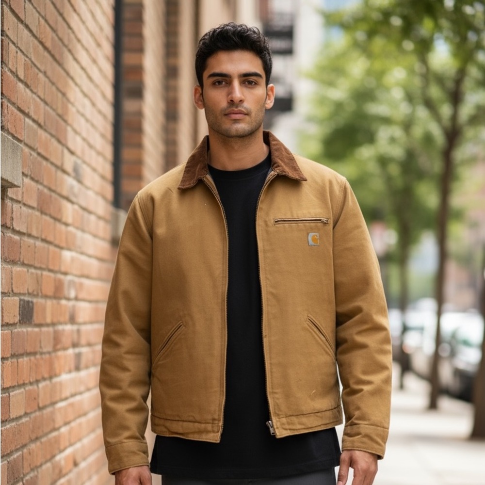 Vintage Carhartt Men's Brown Field Jacket - Picture 2 of 6